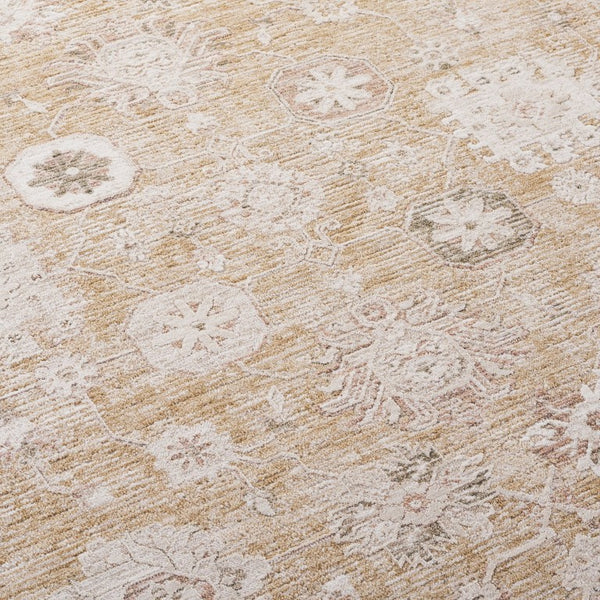 Safavieh Lauren Ralph Rosalie Power Loomed Polyester Floral Rug Warm Ivory Gold Tones LRL1792B-8