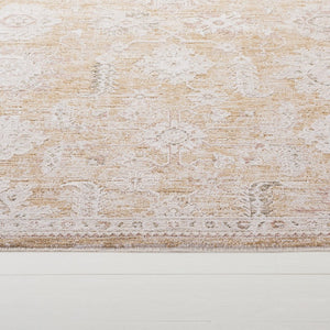 Safavieh Lauren Ralph Rosalie Power Loomed Polyester Floral Rug Warm Ivory Gold Tones LRL1792B-8
