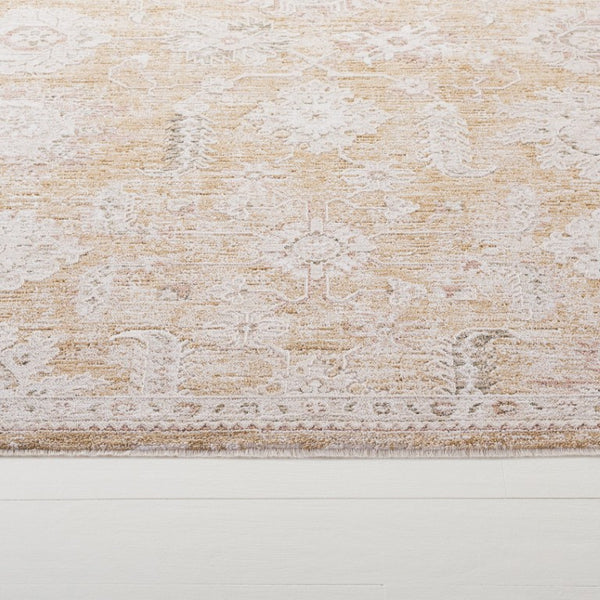 Safavieh Lauren Ralph Rosalie Power Loomed Polyester Floral Rug Warm Ivory Gold Tones LRL1792B-8
