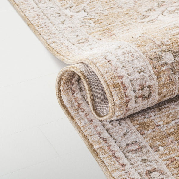 Safavieh Lauren Ralph Rosalie Power Loomed Polyester Floral Rug Warm Ivory Gold Tones LRL1792B-8