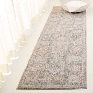 Safavieh Lauren Elegant Rosalie Area Rug In Blue And Beige-Ivory, Power-Loomed Turkey, Low-Profile Plush, Stain-Resistant 9'-0" x 12'-0" LRL1792M-9