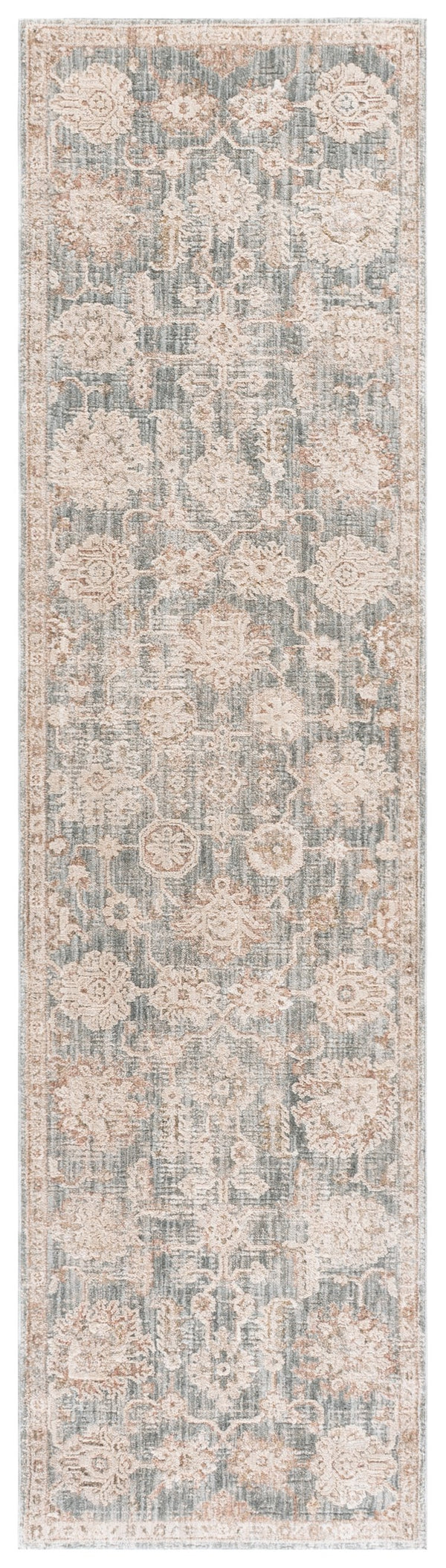 Safavieh Lauren Elegant Rosalie Area Rug In Blue And Beige-Ivory, Power-Loomed Turkey, Low-Profile Plush, Stain-Resistant 9'-0" x 12'-0" LRL1792M-9
