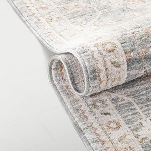 Safavieh Lauren Elegant Rosalie Area Rug In Blue And Beige-Ivory, Power-Loomed Turkey, Low-Profile Plush, Stain-Resistant 9'-0" x 12'-0" LRL1792M-9