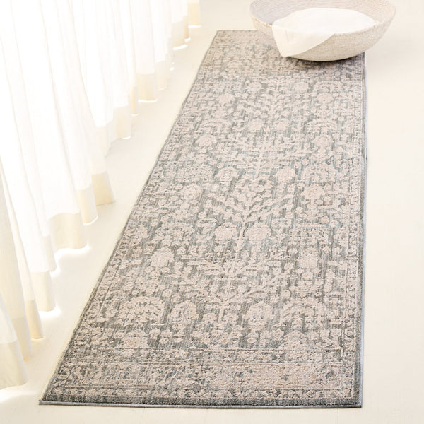 Safavieh Lauren Rosalie Traditional 8X10 Blue Ivory Area Rug – Power-Loomed Comfort, Botanical Geometric Design LRL1793M-8