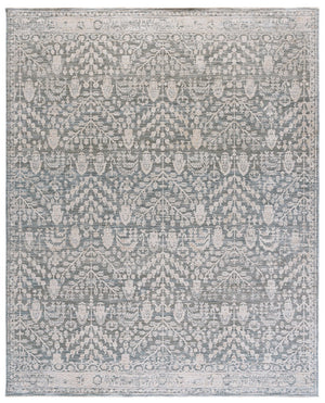 Safavieh Lauren Rosalie Traditional 8X10 Blue Ivory Area Rug – Power-Loomed Comfort, Botanical Geometric Design LRL1793M-8