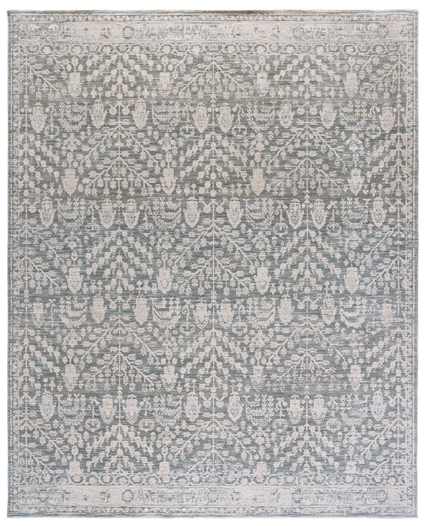 Safavieh Lauren Rosalie Traditional 8X10 Blue Ivory Area Rug – Power-Loomed Comfort, Botanical Geometric Design LRL1793M-8