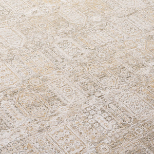 Safavieh Lauren Transitional Ivory Beige-Brown Area Rug, Low Pile 3/8" Power-Loomed Polyester Durable Elegance 9'-0" x 12'-0" LRL1796B-9