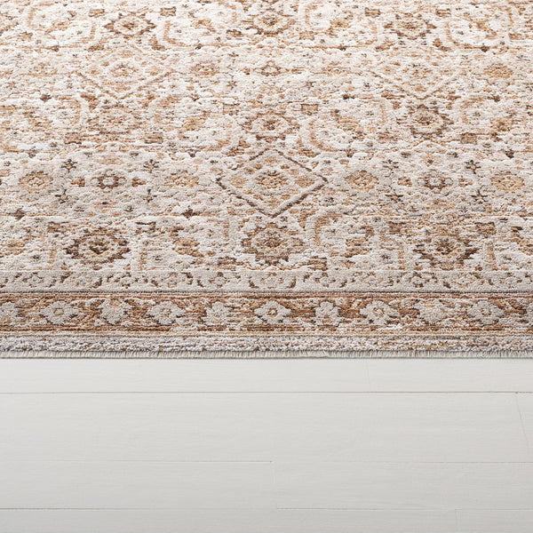 Safavieh Lauren Transitional Ivory Beige-Brown Area Rug, Low Pile 3/8" Power-Loomed Polyester Durable Elegance 9'-0" x 12'-0" LRL1796B-9