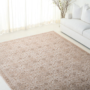 Safavieh Lauren Transitional Ivory Beige-Brown Area Rug, Low Pile 3/8" Power-Loomed Polyester Durable Elegance 9'-0" x 12'-0" LRL1796B-9