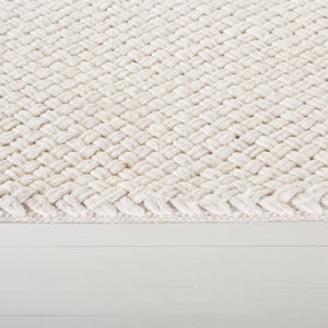 Safavieh Lrl Handwoven Ivory Wool Runner for Hallways with Soft Textured Farmhouse Appeal 7'-0" x 7'-0" LRL1801A-7SQ
