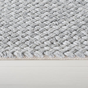 Safavieh Lrl Callum Handwoven Herringbone Runner Eco Friendly Silver Tones for Hallways 5'-0" x 8'-0" LRL1801G-5