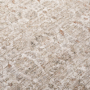 Safavieh Lauren Vintage-Inspired Floral Rug Taupe Ivory Beige — Low-Pile Power-Loomed Turkish Polyester 8'-0" x 10'-0" LRL1850E-8