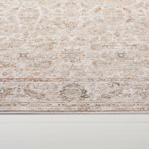 Safavieh Lauren Vintage-Inspired Floral Rug Taupe Ivory Beige — Low-Pile Power-Loomed Turkish Polyester 8'-0" x 10'-0" LRL1850E-8