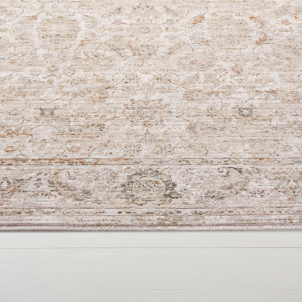 Safavieh Lauren Vintage-Inspired Floral Rug Taupe Ivory Beige — Low-Pile Power-Loomed Turkish Polyester 8'-0" x 10'-0" LRL1850E-8