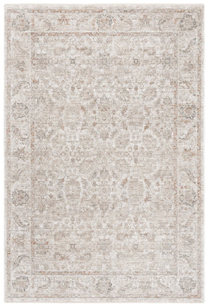 Safavieh Lauren Vintage-Inspired Floral Rug Taupe Ivory Beige — Low-Pile Power-Loomed Turkish Polyester 8'-0" x 10'-0" LRL1850E-8