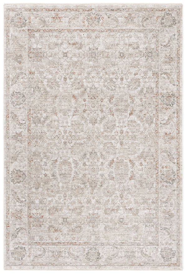 Safavieh Lauren Vintage-Inspired Floral Rug Taupe Ivory Beige — Low-Pile Power-Loomed Turkish Polyester 8'-0" x 10'-0" LRL1850E-8