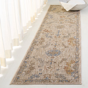 Safavieh Lauren Transitional Floral Area Rug In Beige With Rust-Blue Accents, Power-Loomed Turkey, Durable Soft Pile 8'-0" x 10'-0" LRL1851B-8