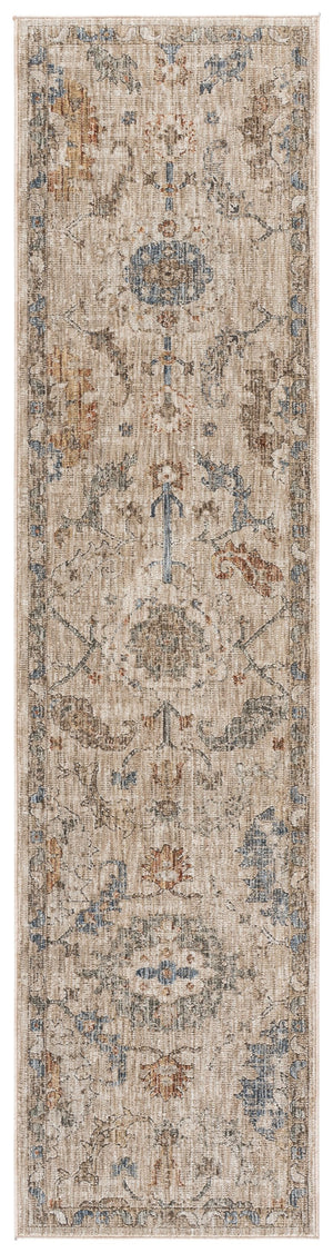 Safavieh Lauren Timeless Floral Turkish Area Rug In Beige With Rust Blue Accents, Low-Profile, Durable Power-Loomed Elegance 10'-0" x 14'-0" LRL1851B-10