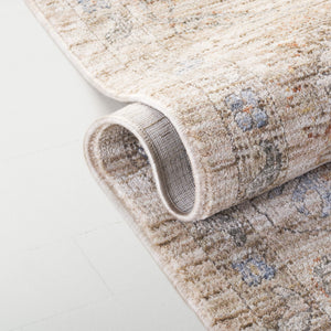 Safavieh Lauren Transitional Floral Area Rug In Beige With Rust-Blue Accents, Power-Loomed Turkey, Durable Soft Pile 8'-0" x 10'-0" LRL1851B-8