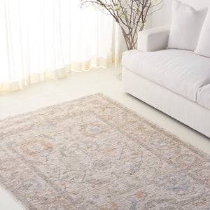 Safavieh Lauren Timeless Floral Turkish Area Rug In Beige With Rust Blue Accents, Low-Profile, Durable Power-Loomed Elegance 10'-0" x 14'-0" LRL1851B-10