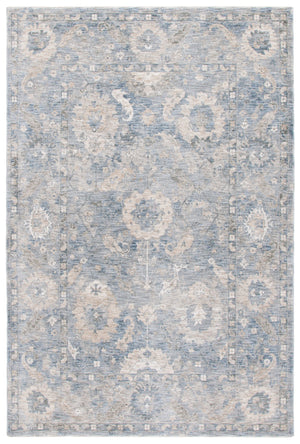 Safavieh Lauren Floral-Inspired Low-Profile Area Rug In Soothing Blue & Ivory Beige — Durable Power-Loomed Elegance 8'-0" x 10'-0" LRL1851M-8