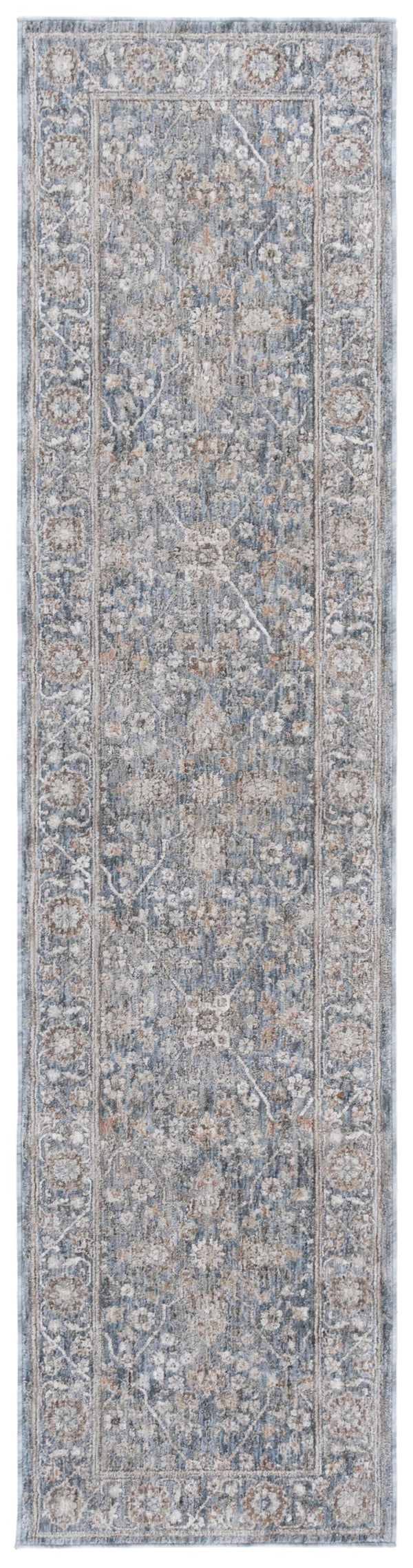 Safavieh Lauren Low-Profile Transitional Area Rug In Blue Ivory Taupe, Power-Loomed Turkey, Durable Comfort 10'-0" x 14'-0" LRL1852M-10