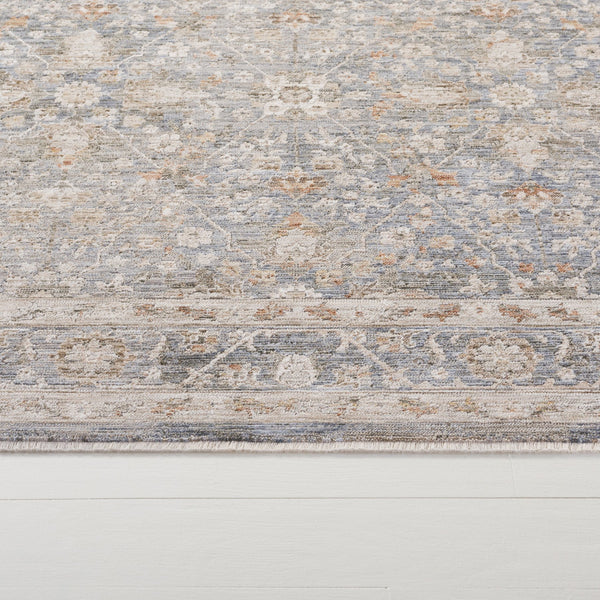 Safavieh Lauren Low-Profile Transitional Area Rug In Blue Ivory Taupe, Power-Loomed Turkey, Durable Comfort 10'-0" x 14'-0" LRL1852M-10