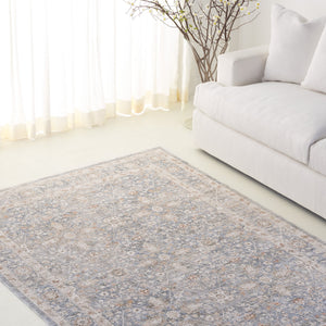 Safavieh Lauren Low-Profile Transitional Area Rug In Blue Ivory Taupe, Power-Loomed Turkey, Durable Comfort 10'-0" x 14'-0" LRL1852M-10