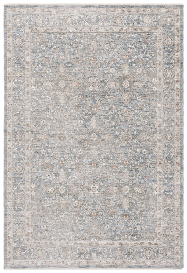 Safavieh Lauren Elegant Floral Area Rug In Blue Ivory Taupe — Power-Loomed Polyester, Low-Profile Durability 8'-0" x 10'-0" LRL1852M-8
