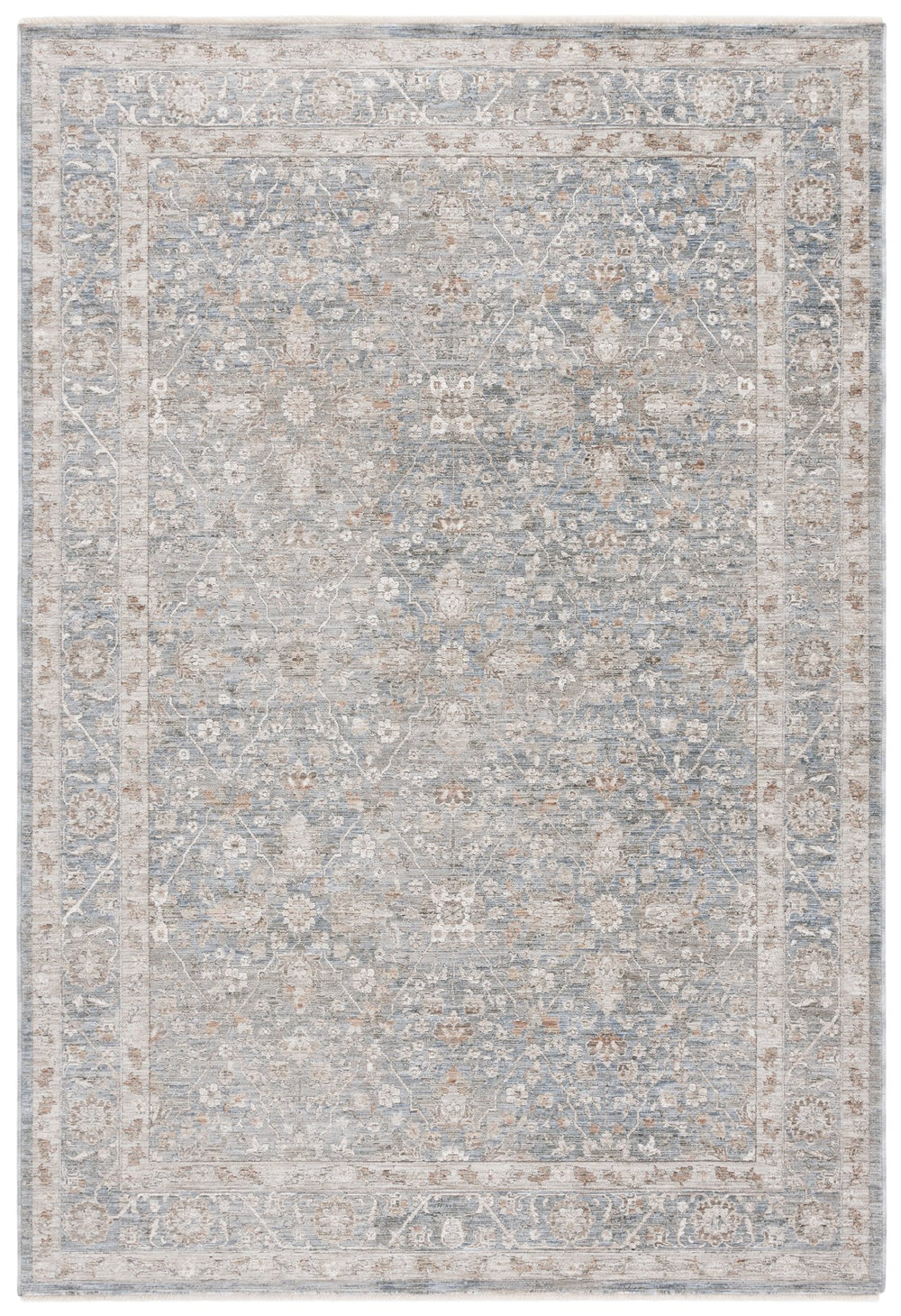 Safavieh Lauren Low-Profile Transitional Area Rug In Blue Ivory Taupe, Power-Loomed Turkey, Durable Comfort 10'-0" x 14'-0" LRL1852M-10