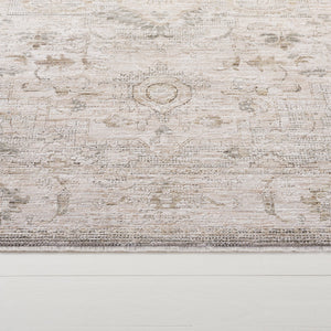 Safavieh Lauren Floral Transitional Area Rug In Beige Ivory-Grey — Low Profile, Durable Power-Loomed Turkish Elegance 8'-0" x 10'-0" LRL1853B-8