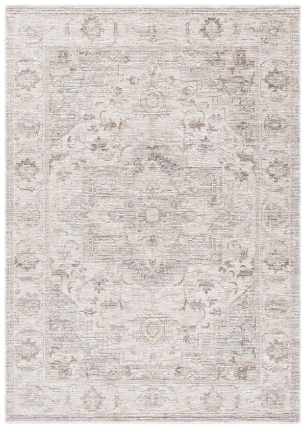 Safavieh Lauren Floral Transitional Area Rug In Beige Ivory-Grey — Low Profile, Durable Power-Loomed Turkish Elegance 8'-0" x 10'-0" LRL1853B-8