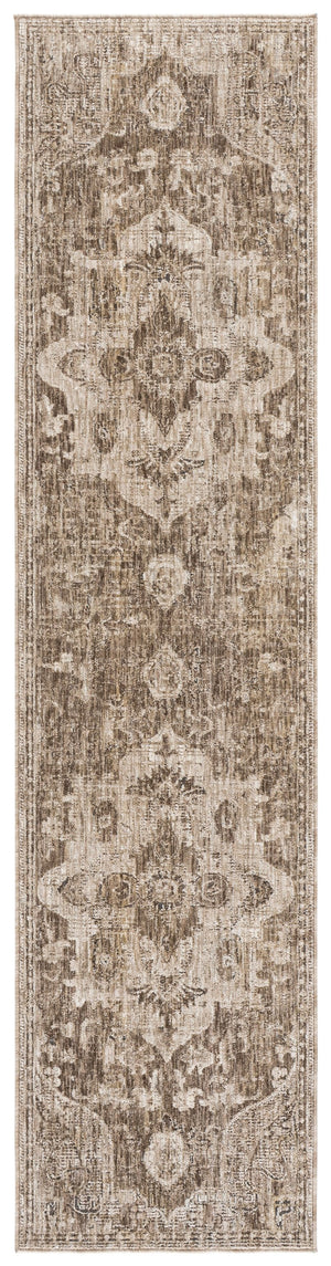 Safavieh Lauren Taupe Beige Floral Area Rug – Low-Pile Power-Loomed Polyester With Cotton Backing, Timeless Elegance 6'-7" x 9'-6" LRL1853E-7