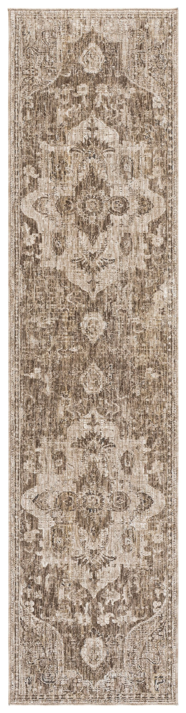 Safavieh Lauren Taupe Beige Floral Area Rug – Low-Pile Power-Loomed Polyester With Cotton Backing, Timeless Elegance 6'-7" x 9'-6" LRL1853E-7