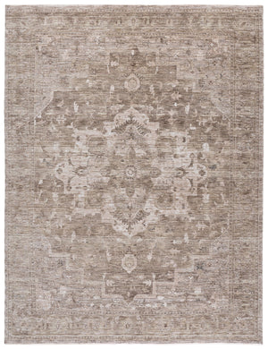 Safavieh Lauren Taupe Beige Traditional Area Rug - Low Pile Power-Loomed Polyester, Durable Elegance 9'-0" x 12'-0" LRL1853E-9