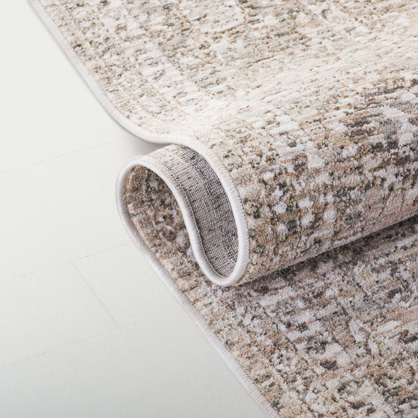Safavieh Lauren Neutral Beige Taupe Area Rug — Low-Profile Power‑Loomed Polyester With Cotton Backing, Durable Elegance 6'-7" x 9'-6" LRL1854B-7