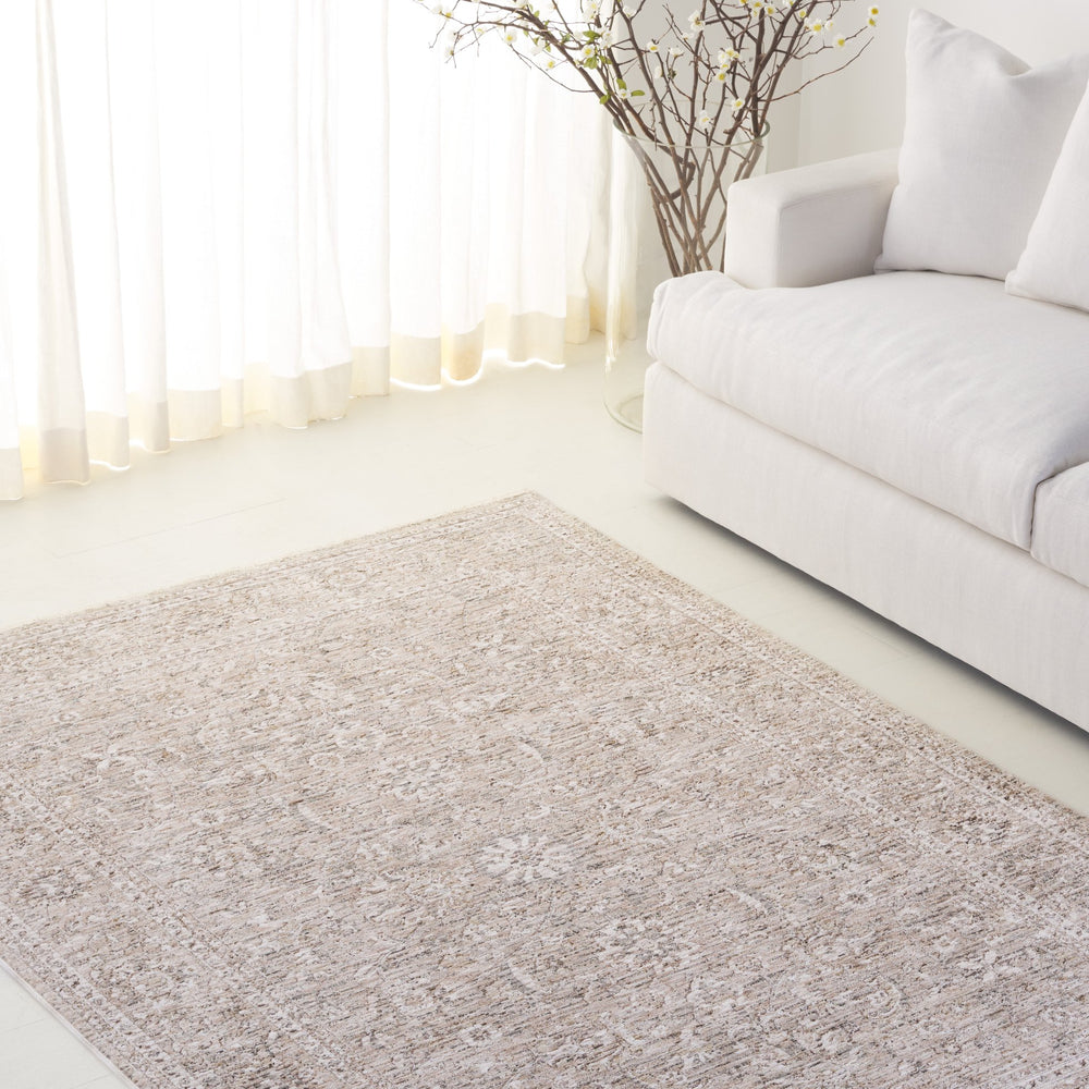 Safavieh Lauren Neutral Beige Taupe Area Rug — Low-Profile Power‑Loomed Polyester With Cotton Backing, Durable Elegance 6'-7" x 9'-6" LRL1854B-7