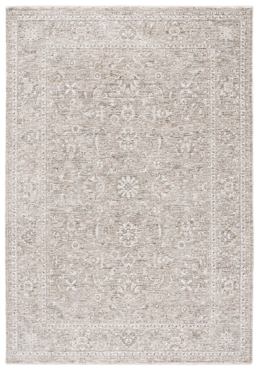 Safavieh Lauren Neutral Beige Taupe Area Rug — Low-Profile Power‑Loomed Polyester With Cotton Backing, Durable Elegance 6'-7" x 9'-6" LRL1854B-7