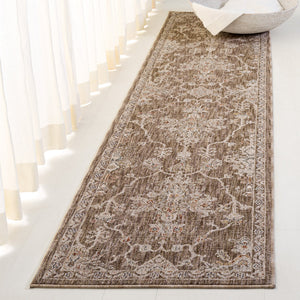 Safavieh Lauren Transitional Floral Area Rug In Taupe & Ivory — Low-Profile Polyester Pile, Power-Loomed Turkey 8'-0" x 10'-0" LRL1855E-8