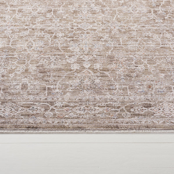 Safavieh Lauren Transitional Taupe & Ivory Floral Rug — Power-Loomed Turkey Polyester Pile, Low-Profile Comfort 5'-0" x 8'-0" LRL1855E-5