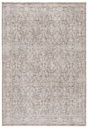 Safavieh Lauren Transitional Floral Area Rug In Taupe & Ivory — Low-Profile Polyester Pile, Power-Loomed Turkey 8'-0" x 10'-0" LRL1855E-8