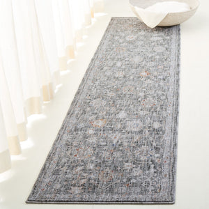 Safavieh Lauren Transitional Floral Rug In Marine & Grey Ivory — Low Profile, Power-Loomed Turkish Durability 9'-0" x 12'-0" LRL1856F-9