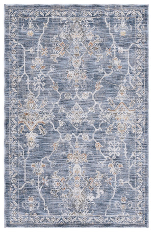 Safavieh Lauren Floral Transitional Area Rug In Soft Blue And Ivory-Beige — Low Profile, Durable Power-Loomed Design 9'-0" x 12'-0" LRL1859M-9