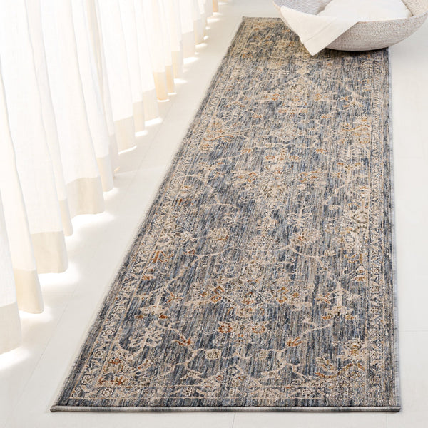 Safavieh Lauren Sophisticated Blue & Ivory-Beige Area Rug By Ralph Lauren — Low-Profile, Durable Turkish Power-Loomed Design 10'-0" x 14'-0" LRL1859M-10
