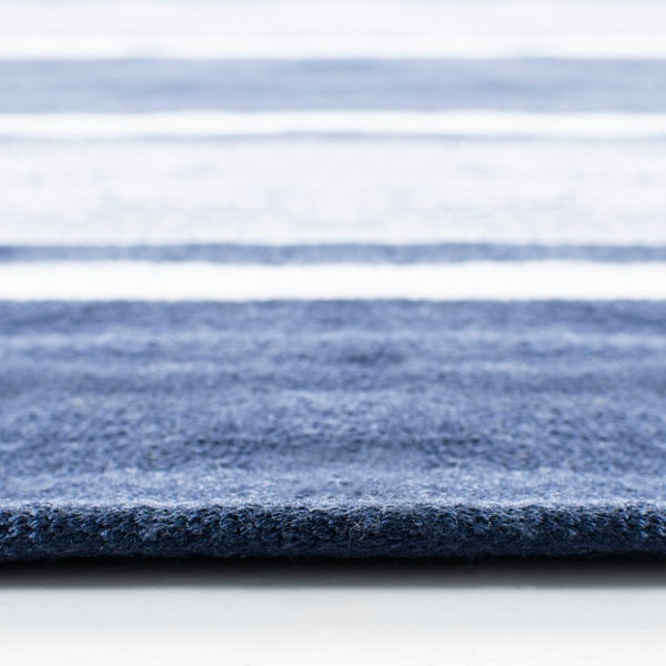 Safavieh Lrl Hanover Flatweave Polyester Stripe Rug Bold Navy Pattern for Living Dining Spaces LRL2461A-6