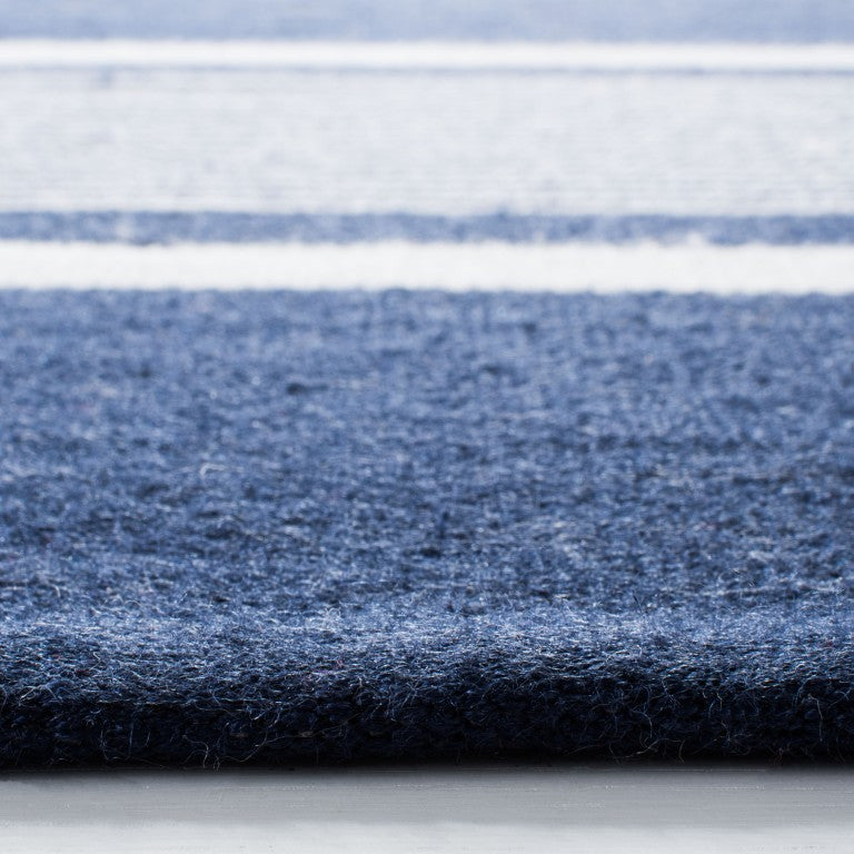Safavieh Lrl Hanover Flatweave Polyester Stripe Rug Bold Navy Pattern for Living Dining Spaces LRL2461A-6