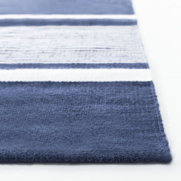 Safavieh Lrl Hanover Flatweave Polyester Stripe Rug Bold Navy Pattern for Living Dining Spaces LRL2461A-6
