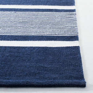 Safavieh Lrl Hanover Flatweave Polyester Stripe Rug Bold Navy Pattern for Living Dining Spaces LRL2461A-6
