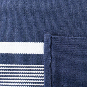 Safavieh Lrl Hanover Flatweave Polyester Stripe Rug Bold Navy Pattern for Living Dining Spaces LRL2461A-6