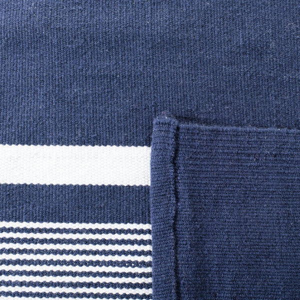 Safavieh Lrl Hanover Flatweave Polyester Stripe Rug Bold Navy Pattern for Living Dining Spaces LRL2461A-6